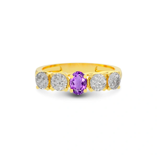 Amethyst Gold Ring