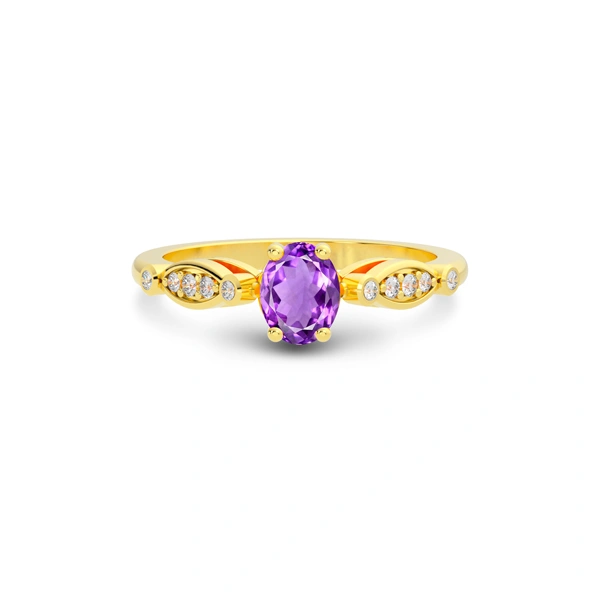 Amethyst Gold Ring