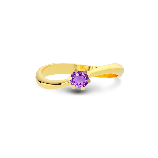 Amethyst Gold Ring