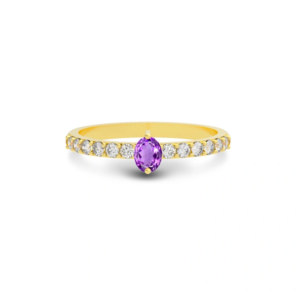 Amethyst Gold Ring