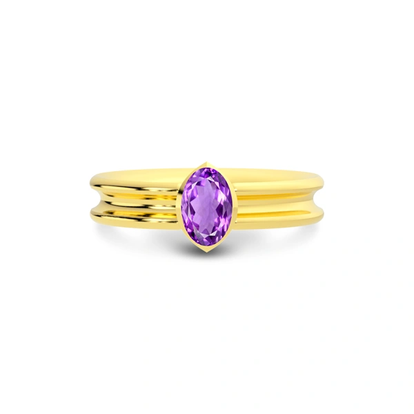 Amethyst Gold Ring