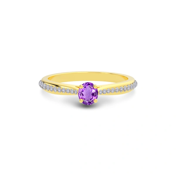 Amethyst Gold Ring