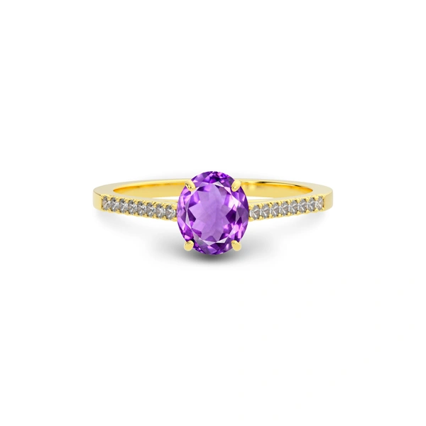 Amethyst Gold Ring