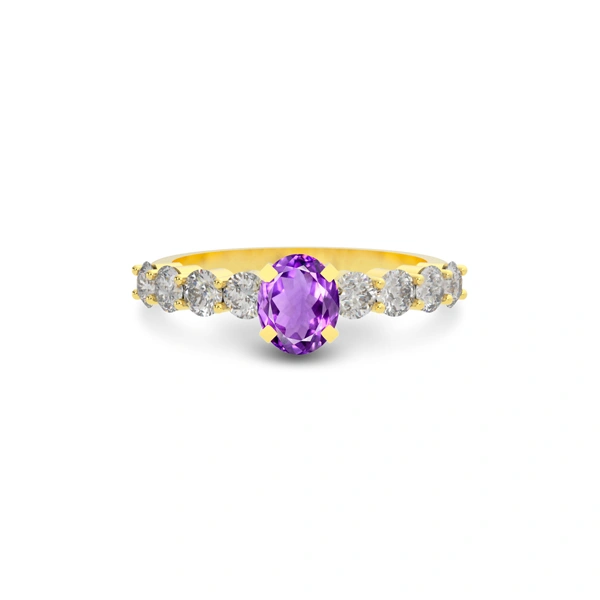 Amethyst Gold Ring