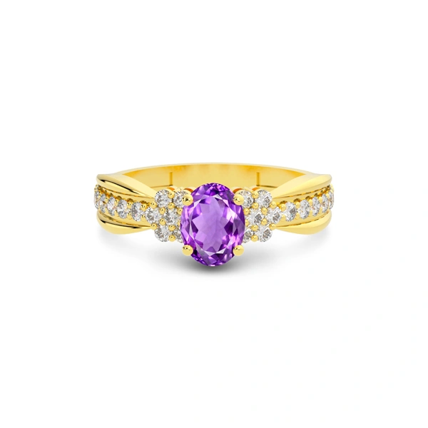 Amethyst Gold Ring
