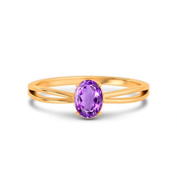 Amethyst Panchdhatu Ring