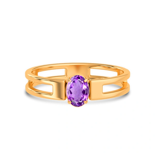 Amethyst Panchdhatu Ring