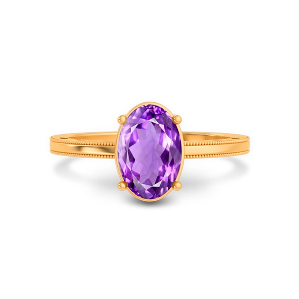 Amethyst Panchdhatu Ring