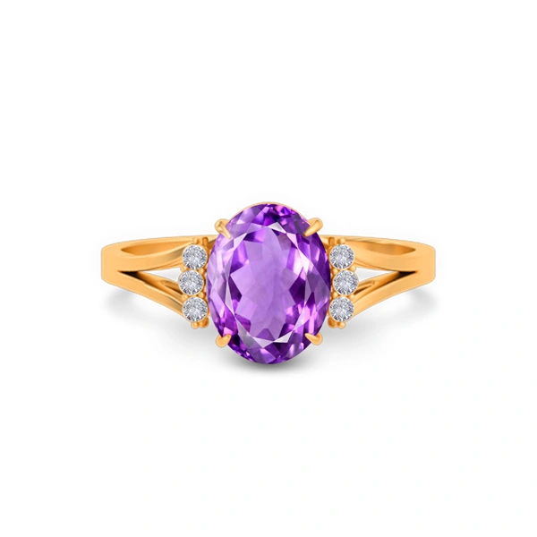 Amethyst Panchdhatu Ring