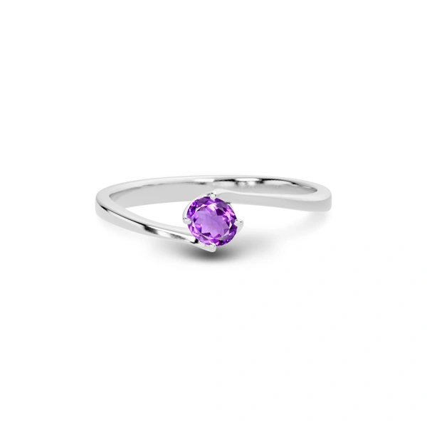 Amethyst Platinum Ring