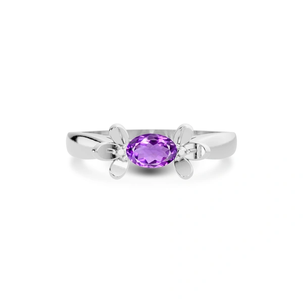Amethyst Platinum Ring