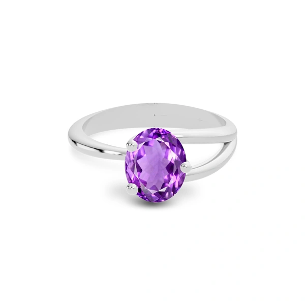 Amethyst Platinum Ring