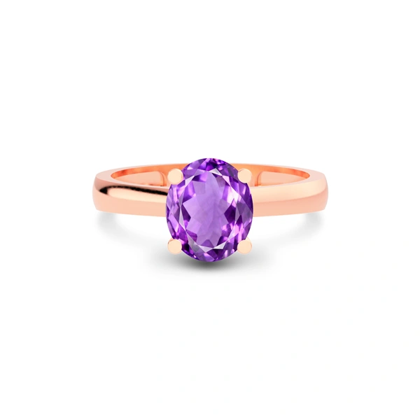 Amethyst Rose Gold Ring
