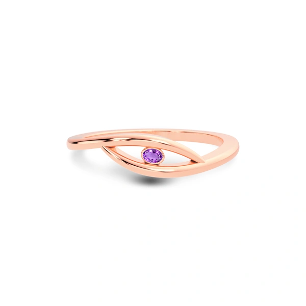 Amethyst Rose Gold Ring
