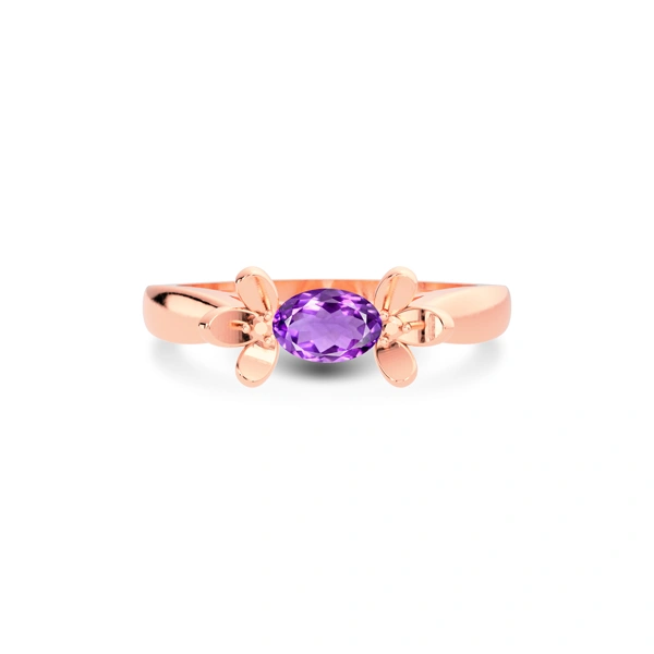 Amethyst Rose Gold Ring