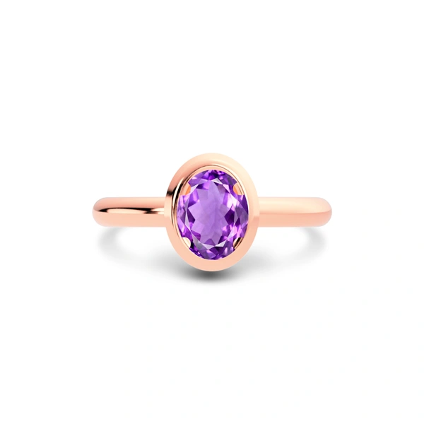 Amethyst Rose Gold Ring