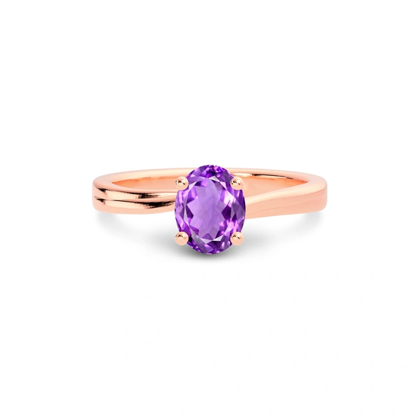 Amethyst Rose Gold Ring