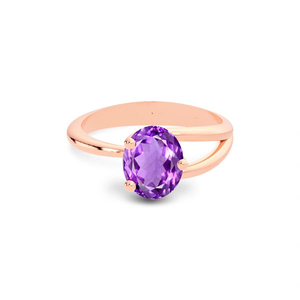 Amethyst Rose Gold Ring