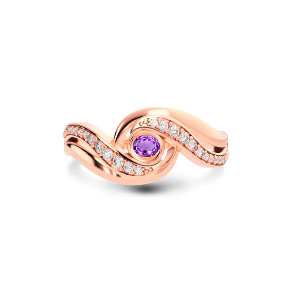 Amethyst Rose Gold Ring