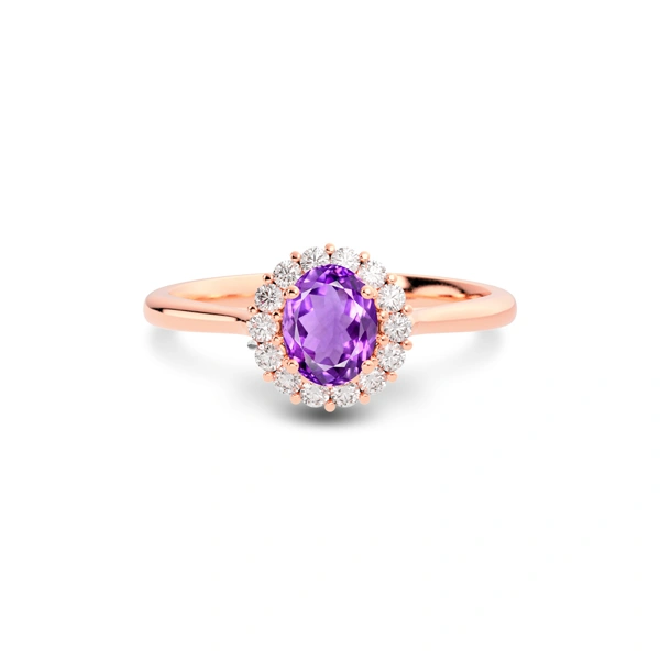 Amethyst Rose Gold Ring