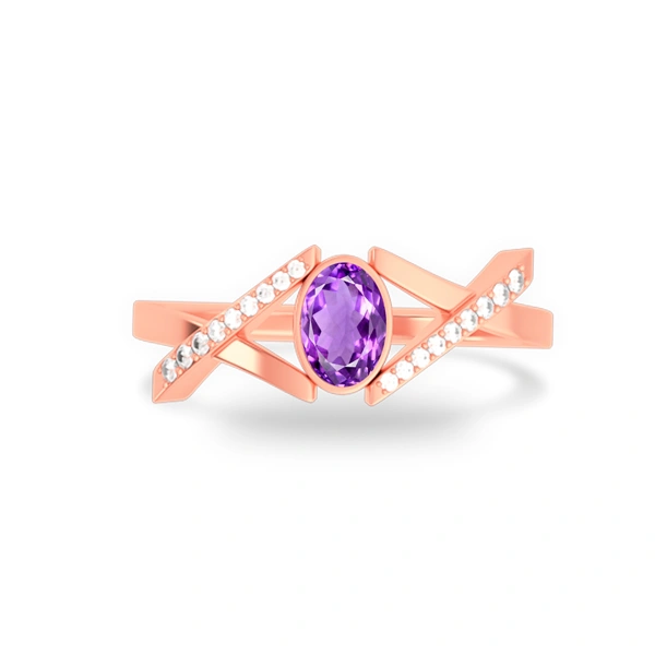 Amethyst Rose Gold Ring