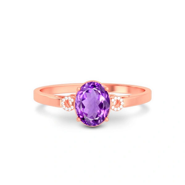 Amethyst Rose Gold Ring