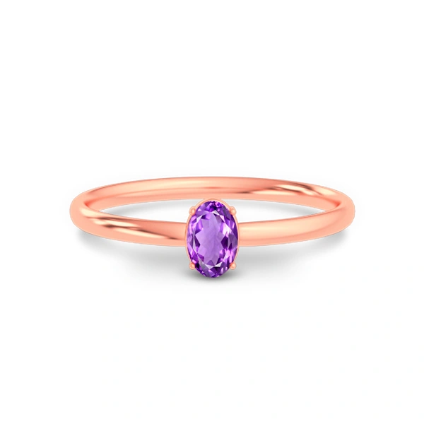 Amethyst Rose Gold Ring