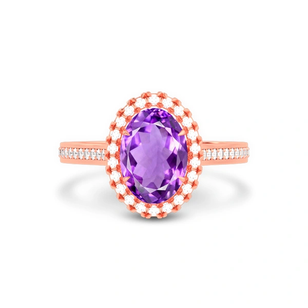 Amethyst Rose Gold Ring