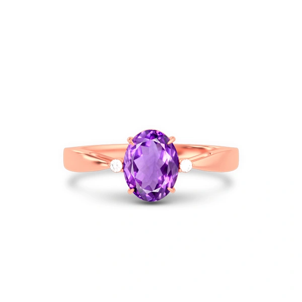Amethyst Rose Gold Ring