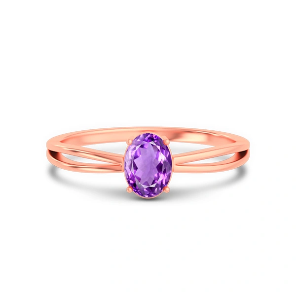 Amethyst Rose Gold Ring