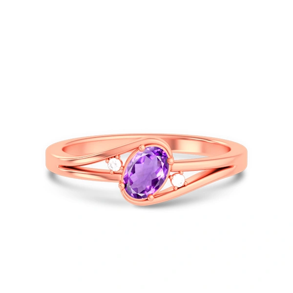 Amethyst Rose Gold Ring