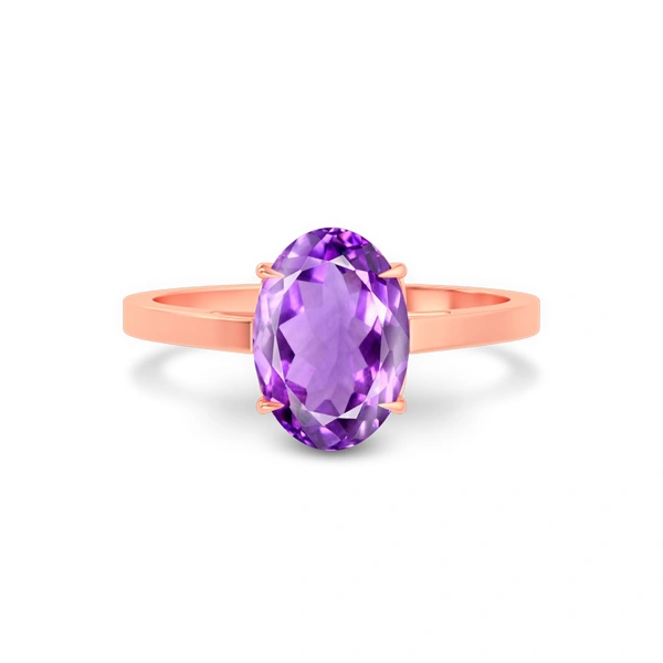 Amethyst Rose Gold Ring