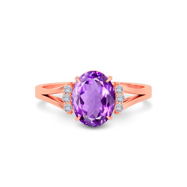 Amethyst Rose Gold Ring