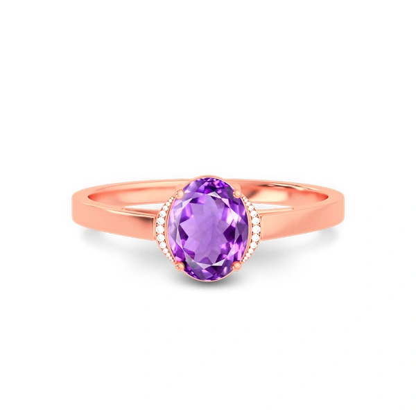 Amethyst Rose Gold Ring