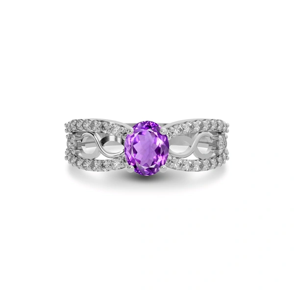 Amethyst Sterling Silver Ring