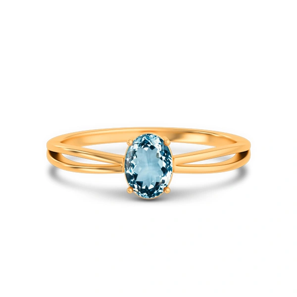 Aquamarine Panchdhatu Ring