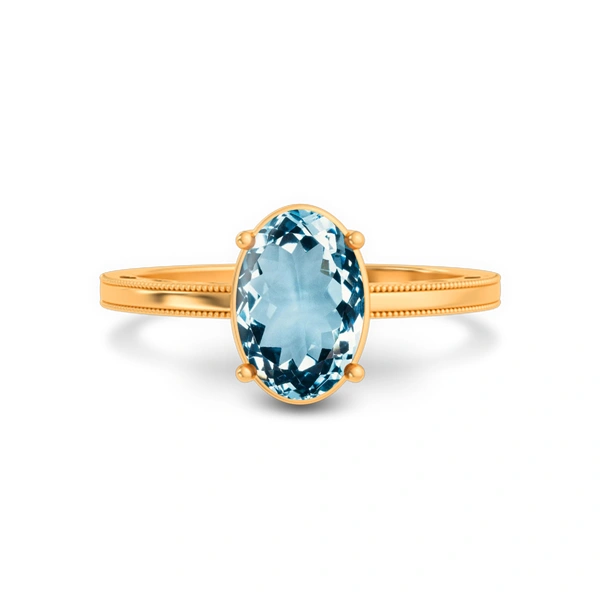 Aquamarine Panchdhatu Ring