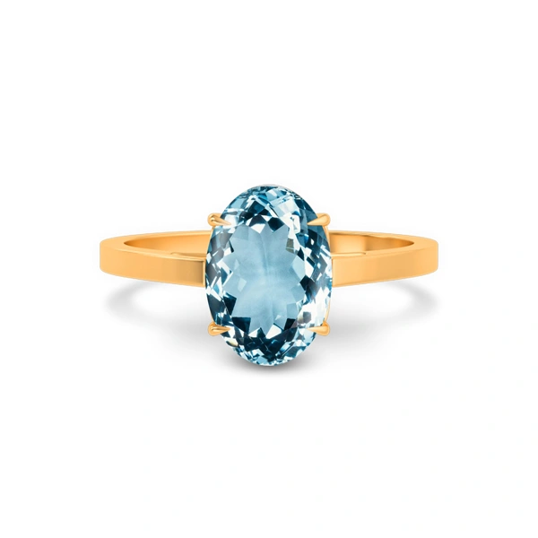 Aquamarine Panchdhatu Ring