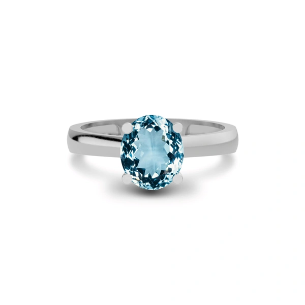 Aquamarine Sterling Silver Ring