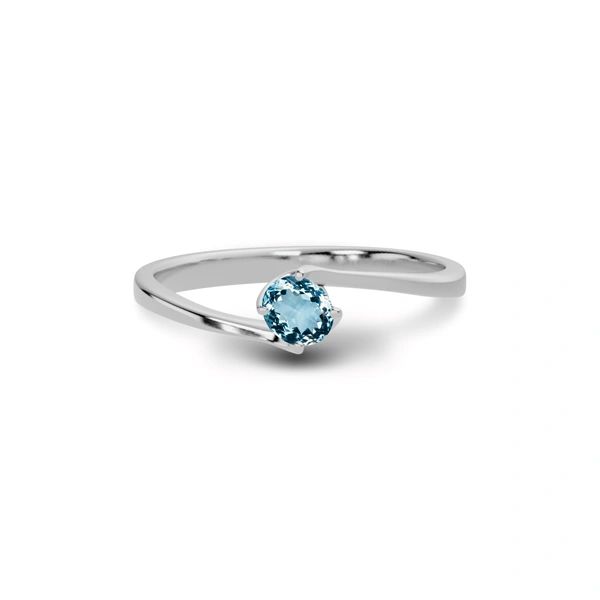 Aquamarine Sterling Silver Ring