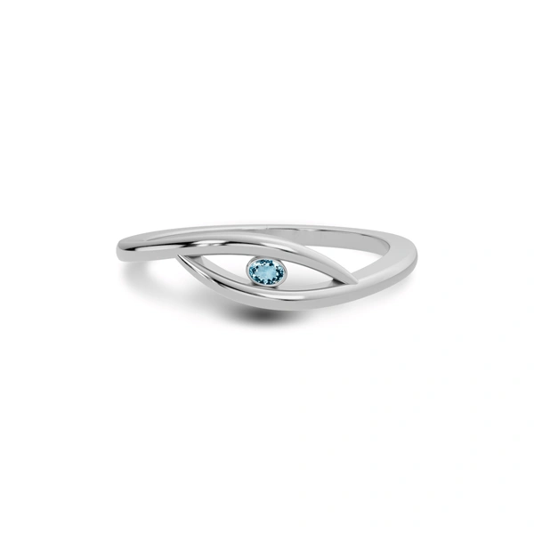 Aquamarine Sterling Silver Ring