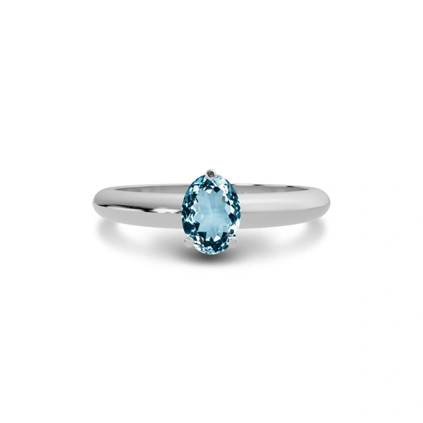 Aquamarine Sterling Silver Ring