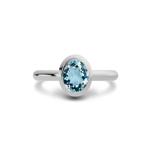 Aquamarine Sterling Silver Ring