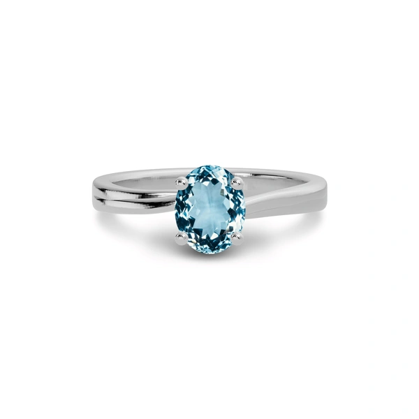 Aquamarine Sterling Silver Ring