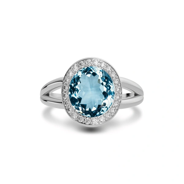 Aquamarine Sterling Silver Ring