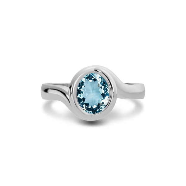 Aquamarine Sterling Silver Ring
