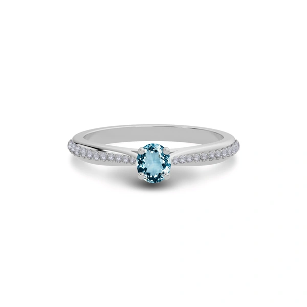 Aquamarine Sterling Silver Ring
