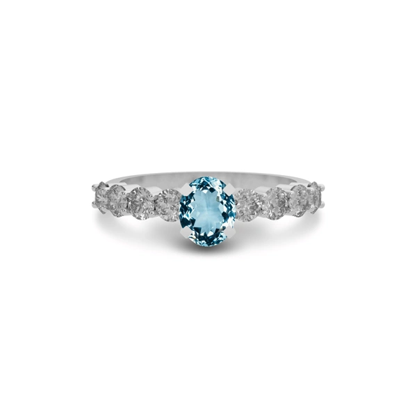 Aquamarine Sterling Silver Ring