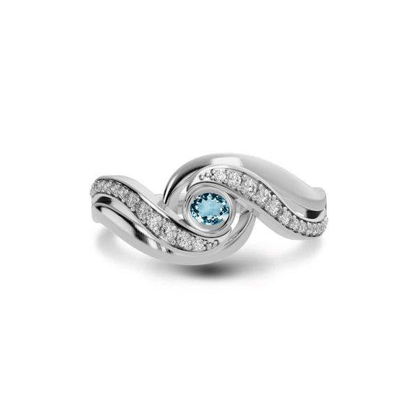 Aquamarine Sterling Silver Ring