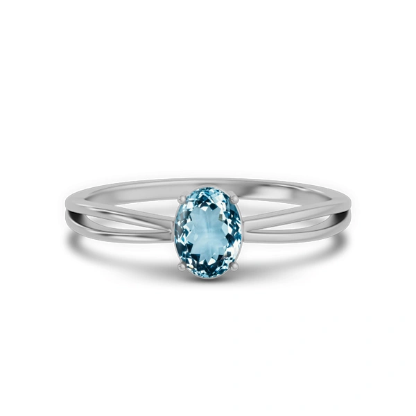 Aquamarine Sterling Silver Ring